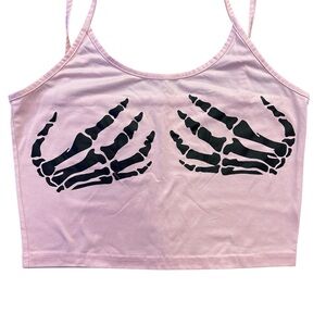 Pink “misfits” crop top